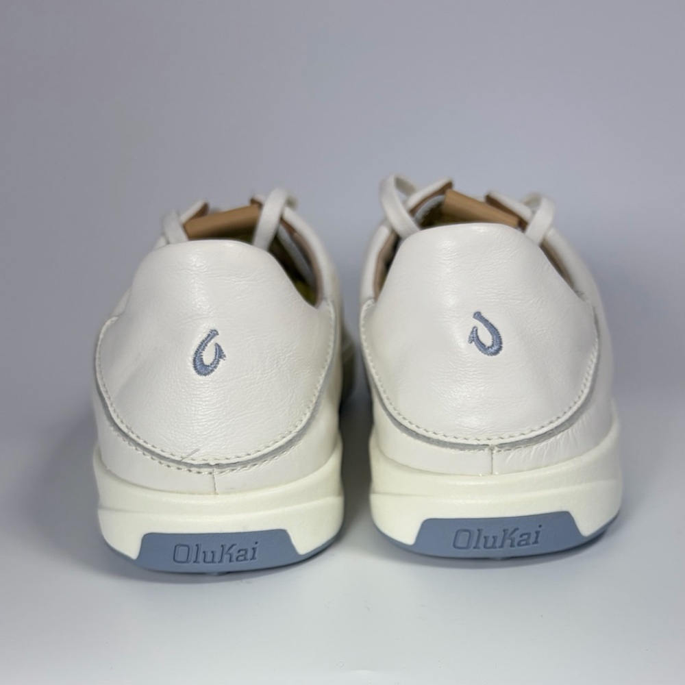 Olukai Wailea White Leather Spikeless Golf Sneaker Women’s 11 Waterproof Unwworn - Picture 2 of 11